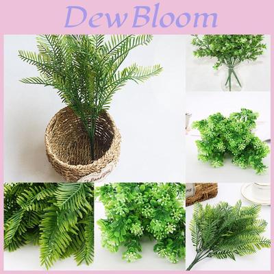 High Realistic Artificial Plants Indoor Outdoor Fake Leaf Foliage Bush For Garden Decor