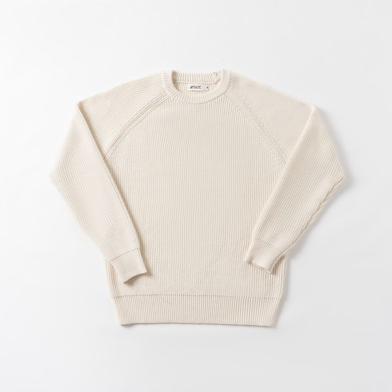American Retro Heavyweight Pure Cotton Thick Waffle Knit Sweater for Men, Winter Base Layer, Export Men's Round Neck Knitwear