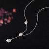 Three-Leaf Clavicle Chain: Simple, Versatile, Non-Fading Women's Necklace in Trendy Ins Style