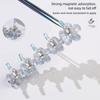 Crystal Flower Shape Nail Tip Practice Stand Shiny Nail Art Display Kit  DIY Practice