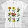 British Wild Flowers Rose Daffodil Sunflower Marigold Jasmine Tee T Shirt M1070