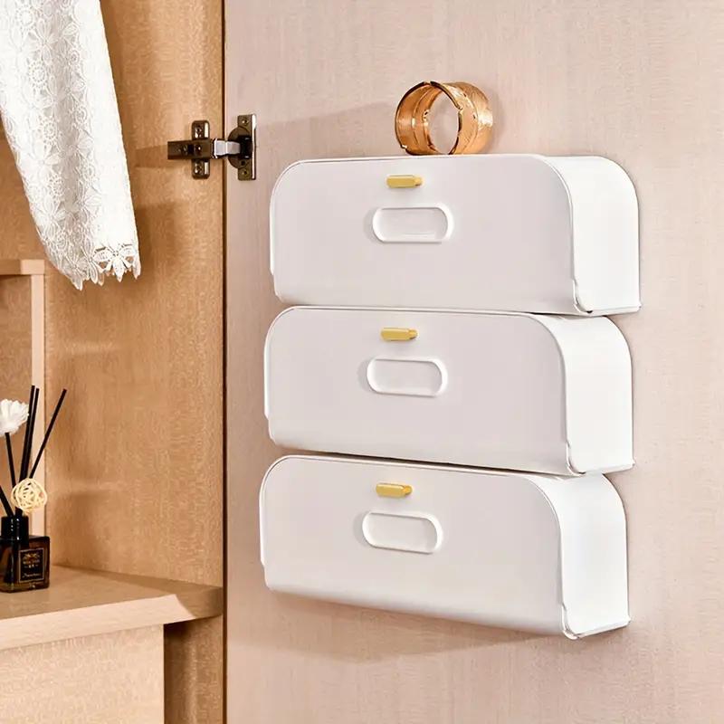 Wall-mounted Classification Drawer-type Underwear Storage Box Plastic Wardrobe Bra Socks Underwear Compartment Organization Box