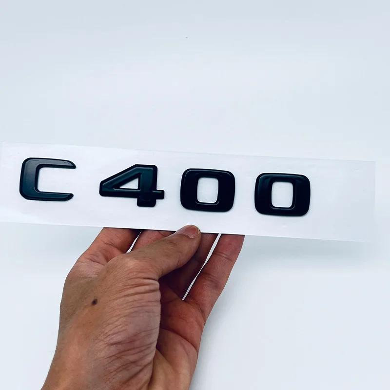 3D ABS Black C63 C43 C180 C220d C300 Logo Letters 4MATIC Badge Car Rear Star Sticker AMG Emblem For Mercedes Benz W205 C205 W206