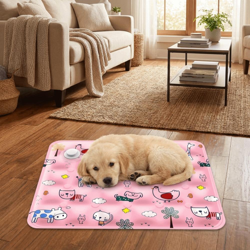 Cartoon Cat Sleeping Pad Anti Bite Cool Nest Portable Pet Cooling Mat for Small Dogs