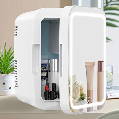 4L Beauty Makeup Hautpflege Kühlschrank Multifunktionaler Auto Mini Spiegel Kühlschrank AC/DC Heiz- und Kühlkühlschrank