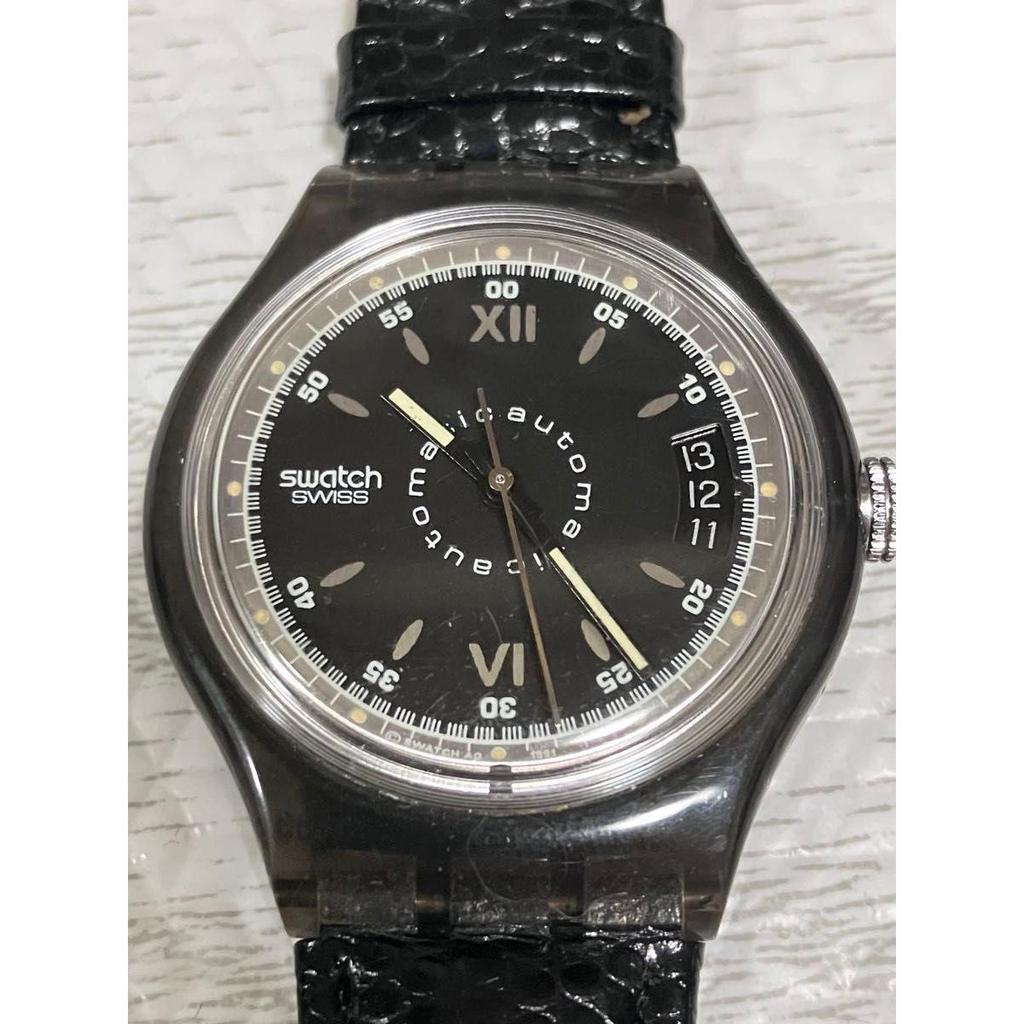 Used [Rare] SWATCH Swatch ROPPONGI Automatic Black. Working Item.