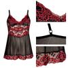 Women Sexy Lace Stitching Sheer Suspender Pajama Sexy Costume Lace Deep V Porn Nightdress Temptation Dress Sex Ladies Pajama