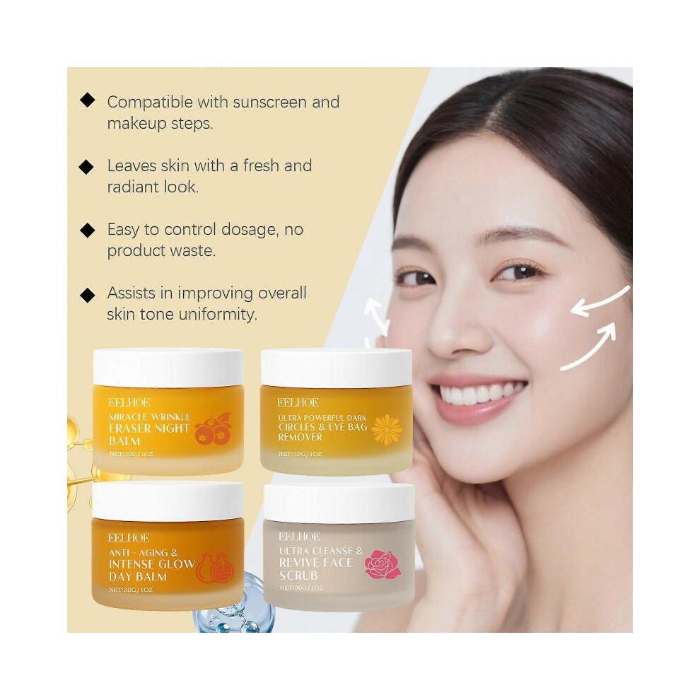 (Nacht) Bio-Pflegeset für reife Haut - Magischer Faltenentferner, Anti-Aging & Wahnsinns-Glow Tages- & Nachtbalsam, Augenringe- & Tränensäcke-Entferner