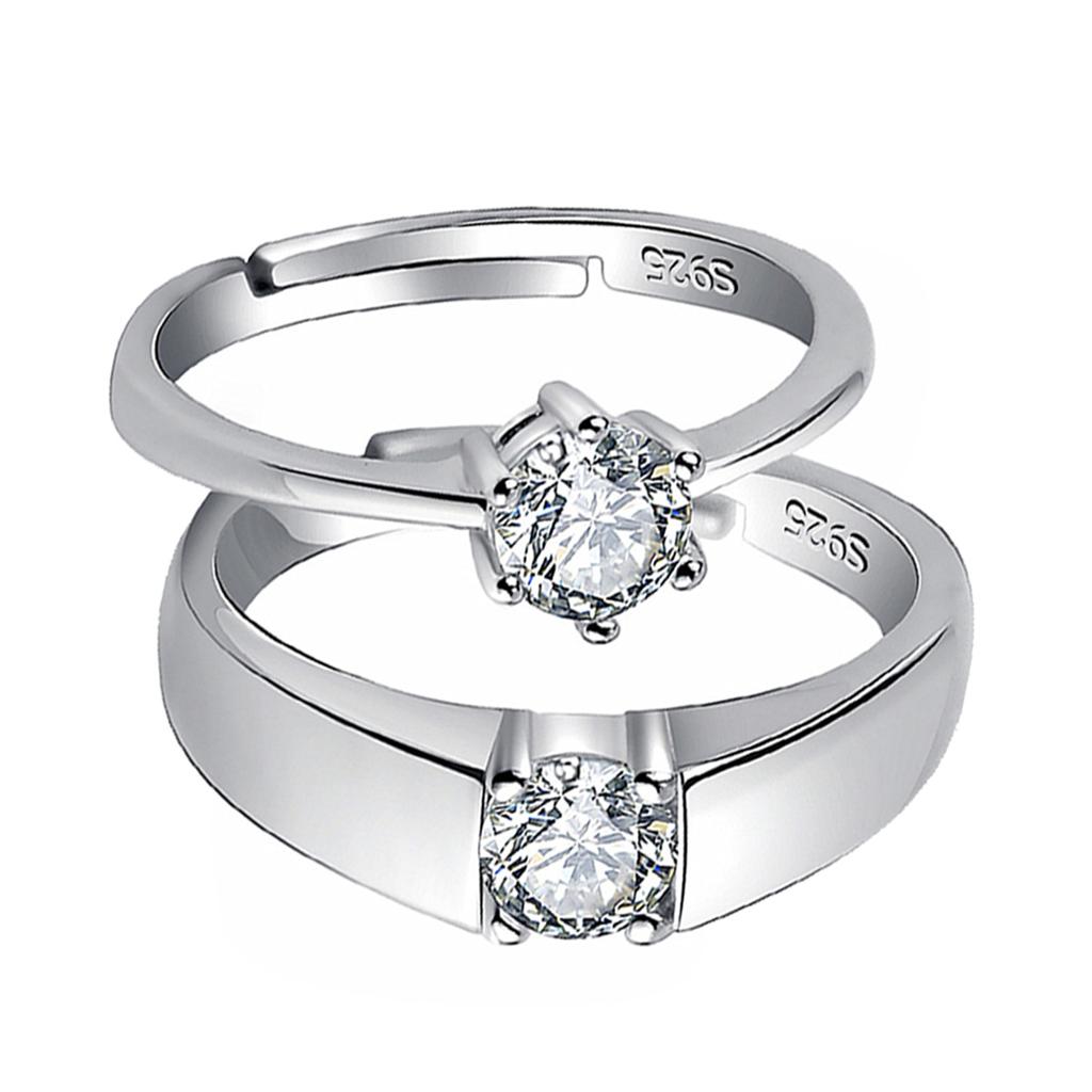 2 Stück Damen Offener Ring Set Passende Partner Offene Ringe Set für Reise Hochzeit Geburtstag