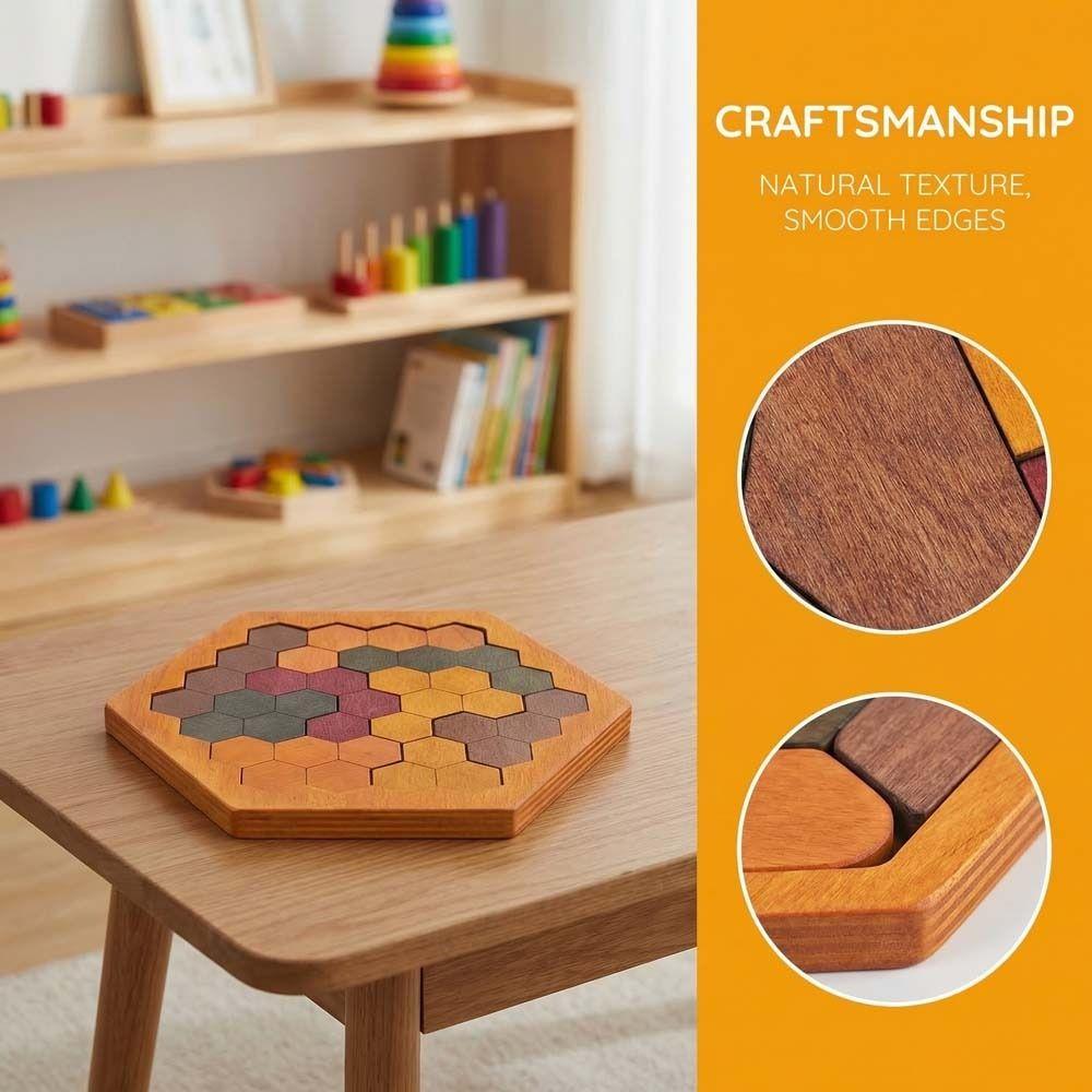 Challenges Wooden Tangram Puzzle Interactive Jigsaw Puzzle Board  Kindergarten Kids