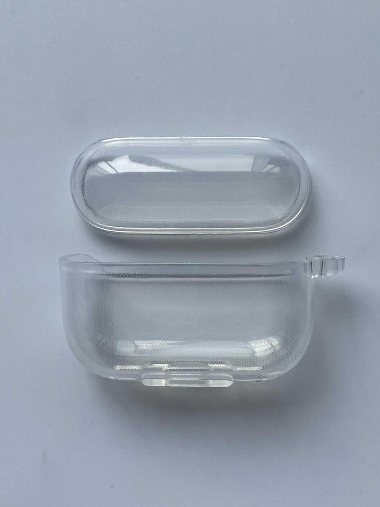 AirPods Pro 2 Transparent Hard Shell Case, Compatible with AirPods 3 & 4, Soft Protective Cover