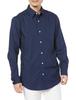 Amazon Essentials Men's Navy Long Sleeve Regular Fit Casual Poplin Shirt, Size M