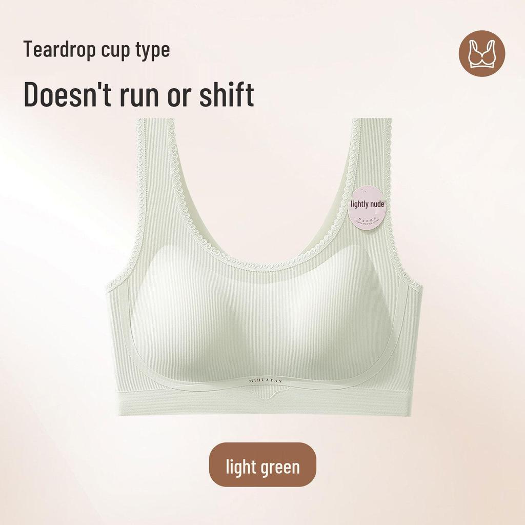 Women's Push-Up Camisole Bra: Seamless, Anti-Sagging, Comfortable Side Support for Spring & Summer.