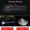 395nm 2 in 1 UV Flashlight Black Light LED Torch Type-C Rechargeable Lamp Outdoor Zoom Waterproof Lantern for Pet Urine Stains