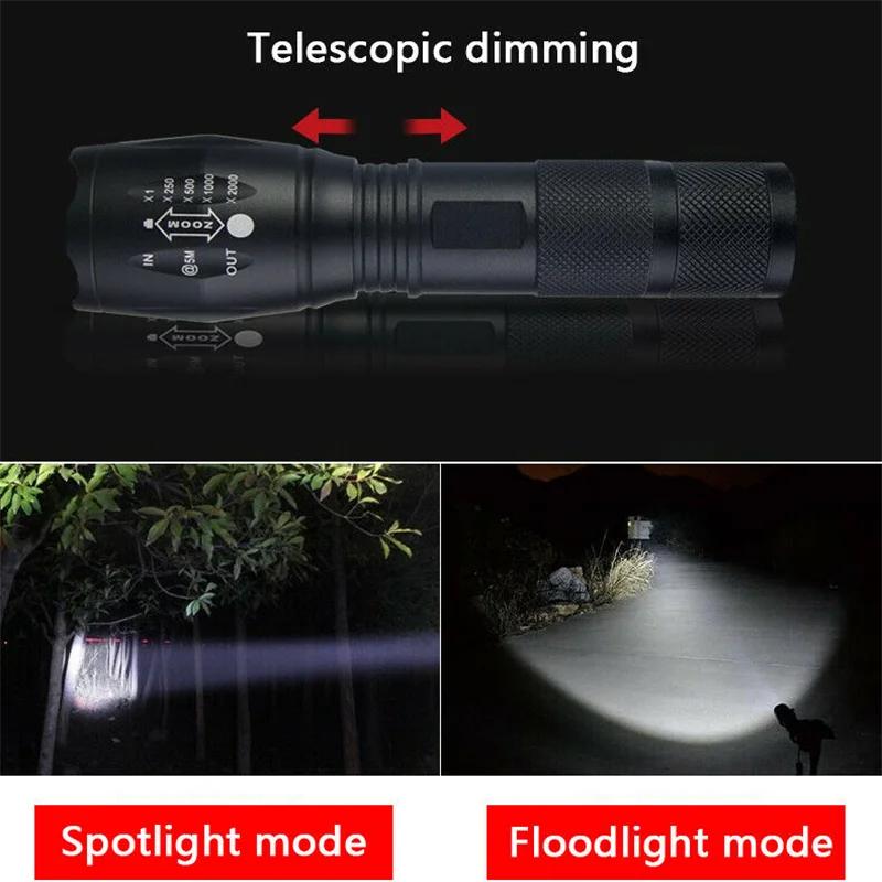 395nm 2 in 1 UV Flashlight Black Light LED Torch Type-C Rechargeable Lamp Outdoor Zoom Waterproof Lantern for Pet Urine Stains