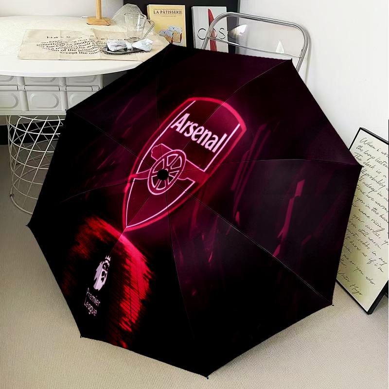 Arsenal Celebration Moment Automatic Folding Umbrella - 8-Rib Travel Umbrella with Auto Open/Close & Portable Gifts for holidays or birthdays