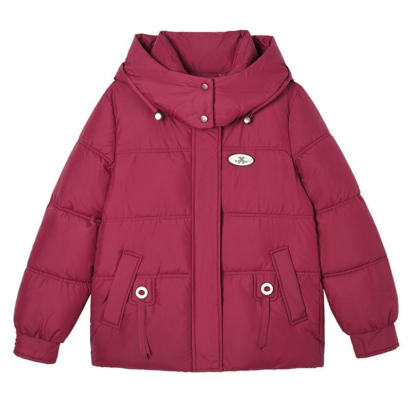 Women's Winter 2025 Simple Commute Short Down Jacket - Youth Loose Fit, Thickened Cotton-Padded Coat.