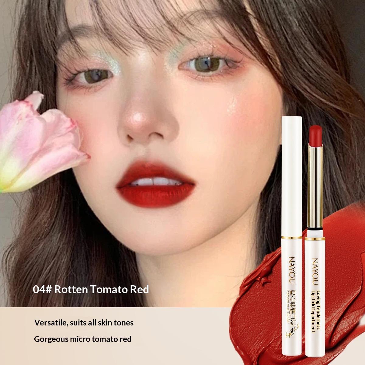 

Nayou Qingxin Tenderness Lipstick Is Not Easy To Stick To The Cup Matte White Moisturizing Small Thin Tube Lipstick