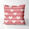Pieces Valentine Heart Stripe Pillow Covers Polyester sofa decorative cushion cov Headboard Pillow (Without Pillow Core