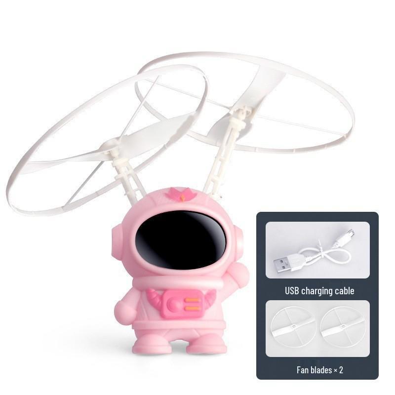 Rotatable Luminous Astronaut Aircraft Toy for Kids