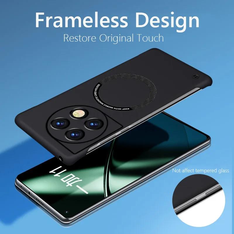 Frameless Magnetic For Magsafe Slim Case For OnePlus 9 10 Pro 11 10T 11R ACE Pro 2V 5G Wireless Charging Hard Back Cover