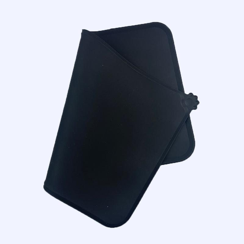 Tapis pour nourriture d'animaux en silicone Antidérapant Tapis pour gamelles de chien Imperméable Pour chiens Chats Nourriture Eau Tapis d'alimentation Anti-éclaboussures Protection de sol Hiver