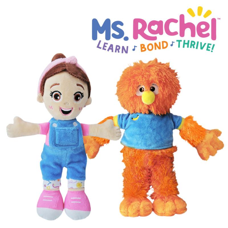 Adorável Boneca de Pelúcia Ms Rachel Brinquedo Macio Para Meninas Lovely Inteligente Companheiro Fofinho 30cm Com Macacão Azul