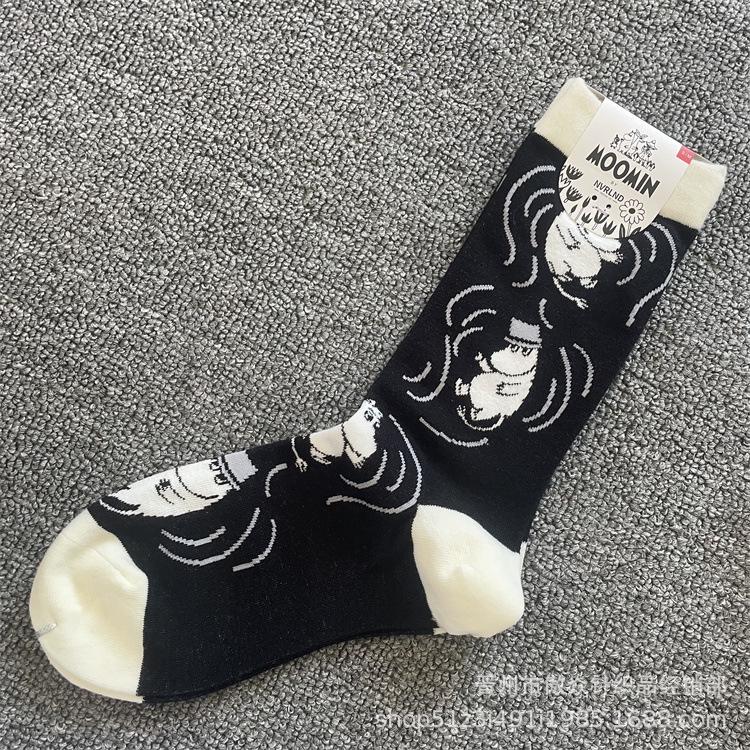 

Модні бавовняні шкарпетки до середини ікри з мультяшними Мумі-тролями - Стиль на чотири сезони One Size (36-40)