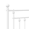 Metal Bed Frame with Headboard and Footboard White 100 x 200 cm
