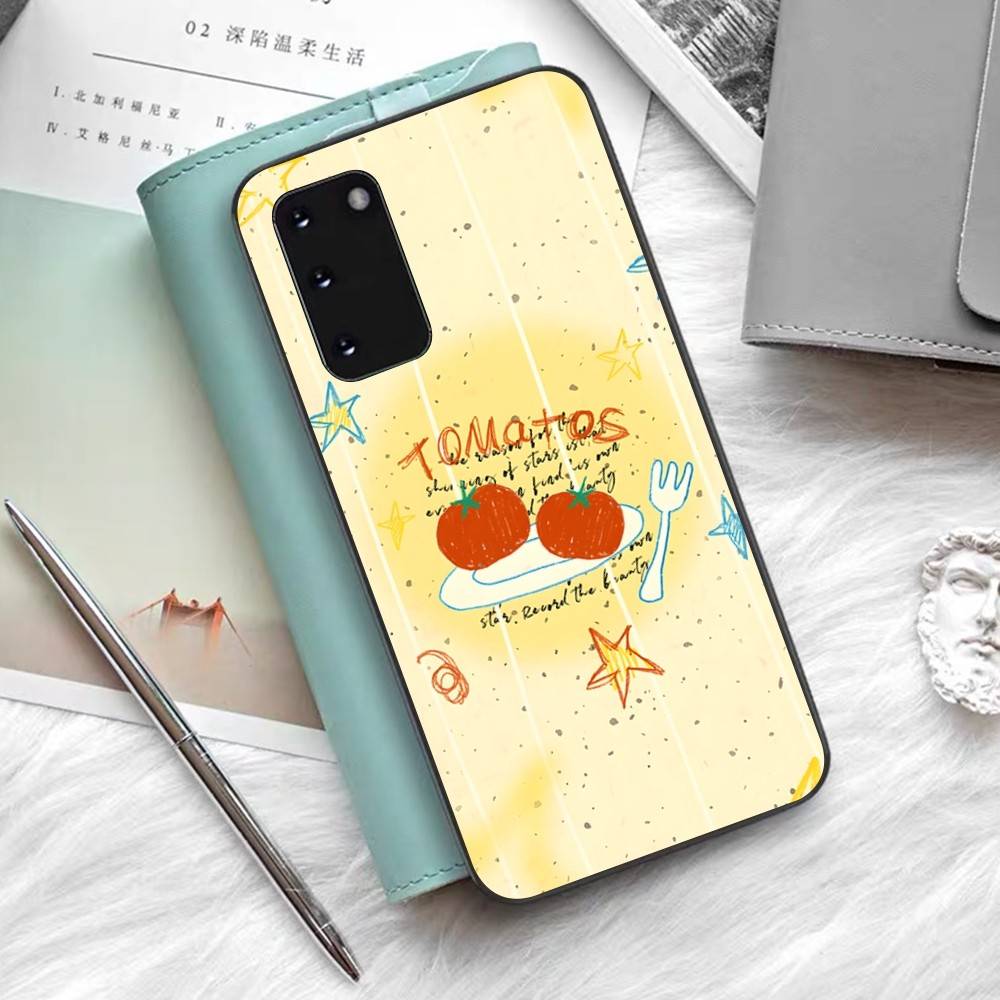 Tomaten Ausdruck Handyhülle Für Samsung S 24 Fe 25 Ultra Plus 20 Lite 21 30 22 23 24 22 Ultra 5G Fundas