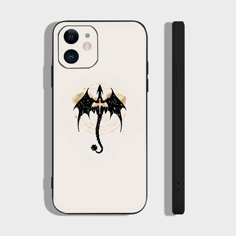 Dragon F-Fourth W-Wing For IPhone 15 16 14 Plus 13 12 11 17 Pro Max 17 Air Black Soft Phone Cover