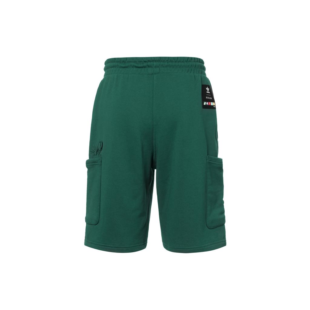 Adidas Originals Pixar Collaboration Embroidered Logo Teddy Bear Drawstring Shorts Men Bottoms Green HD9082
