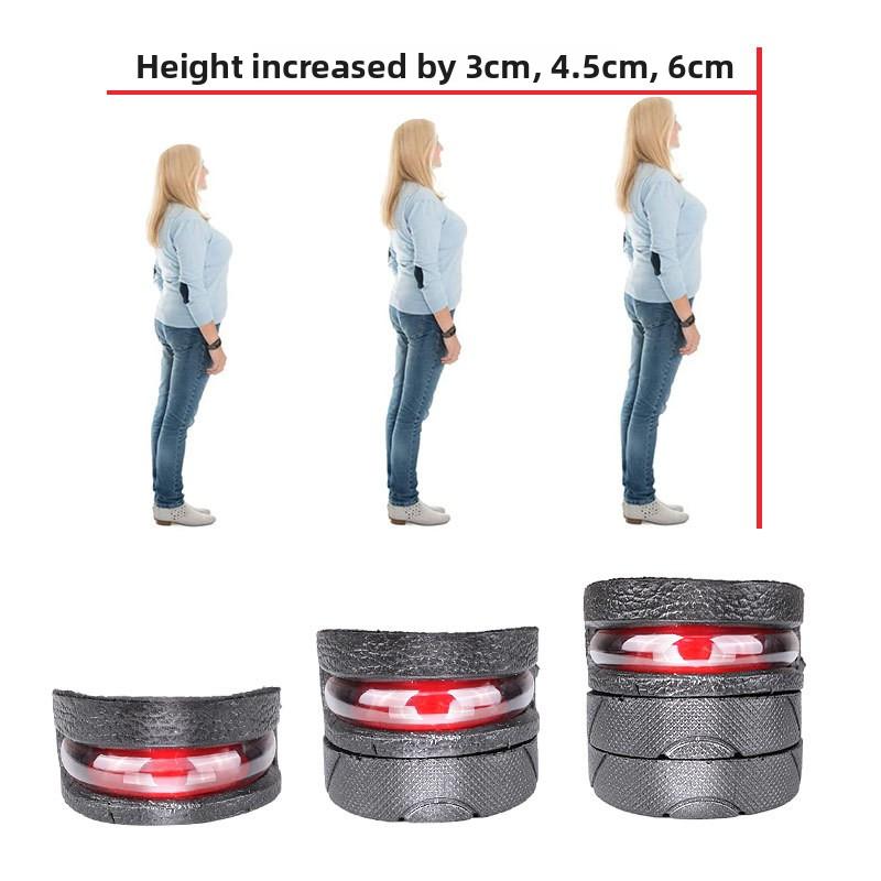 New Three-layer Half-pad Invisible Interior with Adjustable Inner Height-increasing Insoles , Non-slip and Shock-absorbing Sports Insoles