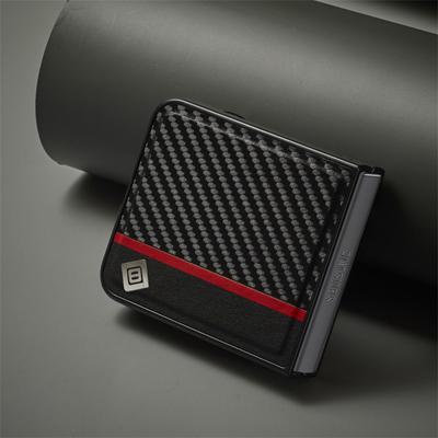 Für Samsung Z Flip 6 Hülle Ultra Dünne Kohlefaser Lederhülle für Samsung Z Flip 5 4 3 6 Z Fold 6 5 4 3 5G Stoßfeste Hülle
