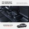 YZ For Tesla Model Y/YL2026 TPE Under Seat Corner Guard Seat Slide Rails Protector Cover Anti-Kick Decor Flocking Accessories