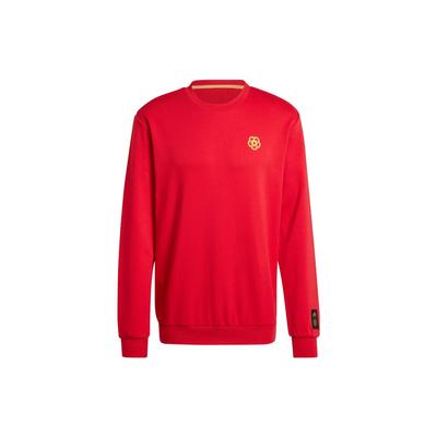 FW23 Chinese New Year Dragon Series Manchester United Traditional Paper-Cut Football Logo Crew Neck Sweatshirt Men Sweatshirt Red IW9306