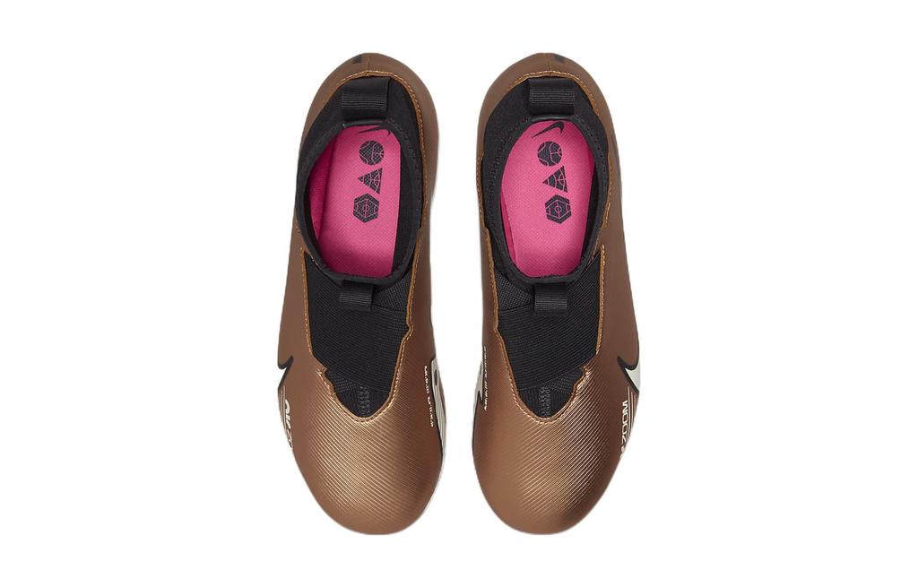 Nike Mercurial Superfly 9 Slip Resistant Cushioning Abrasion Resistant Mid Top Kids' Soccer Shoes Metallic Copper DR6043-810