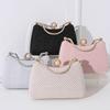 Luxury Mesh Full Rhinestone Handbag Elegant Crossbody Shoulder Bag Women Formal Wedding Banquet Evening Clutch Purse