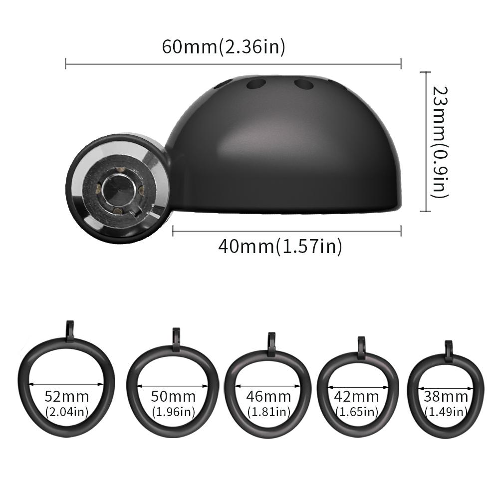 Gaiola de Castidade com 5 Anéis Gaiola para Pênis Brinquedo Sexual para Adultos Bondage de Pênis Trava Uretral Macho Cuckold Erótico Casal Brinquedo BDSM