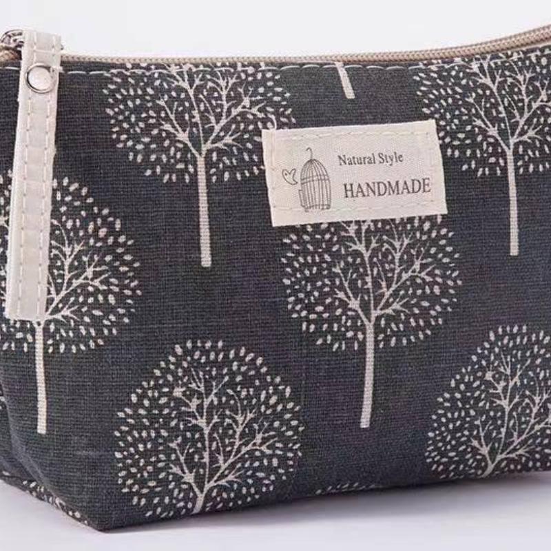 Canvas Cosmetic Bag Large Capacity Fabric Change Bag Travel Area Cosmetics Wash Storage Bag