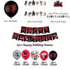 Set Detallado de Suministros para Fiesta de Cumpleaños con Tema de Terror Gato Dibujo Animado Siren Head