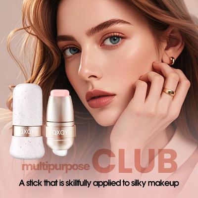 Jedwabisty Wielofunkcyjny Sztyft do Ust i Policzków - Długotrwały Róż w Kremie i Balsam do Ust dla Bezproblemowego Makijażu - Różowy Energiczny Róż do Twarzy