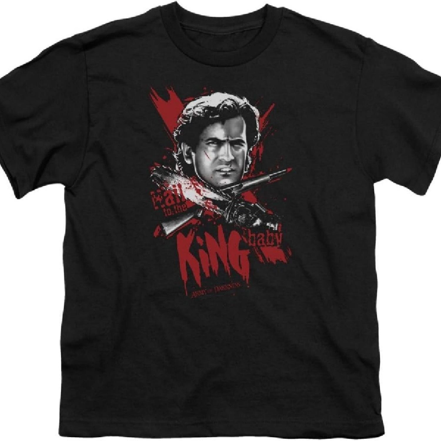 

Army of Darkness Hail to The King Unisex Youth T Shirt for Boys and Girls XXXXXL