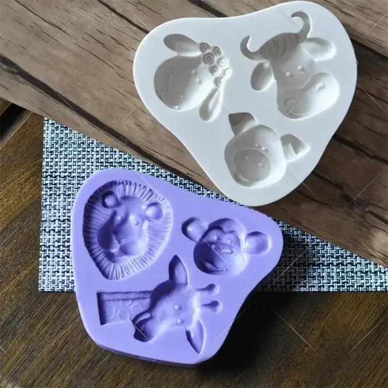 Creative Animal Style Handmade 3D Silicone Mold for Fondant Cake Decorating Sugar Cake Chocolate Mold Soap Molds Accessories