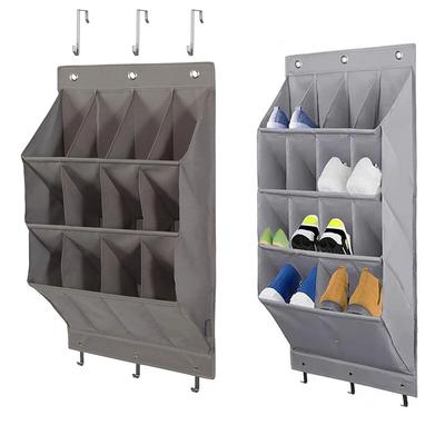 12 Large Pockets Shoes Organizer Rack Hanging Organizers Space Saver Hanging Over The Door Behind Closet Storage Hanger Bags