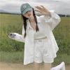 Loose White Shirt Jacket Design Summer Lazy Casual Sunscreen Temperament Long Sleeve Shirt Cardigan Top