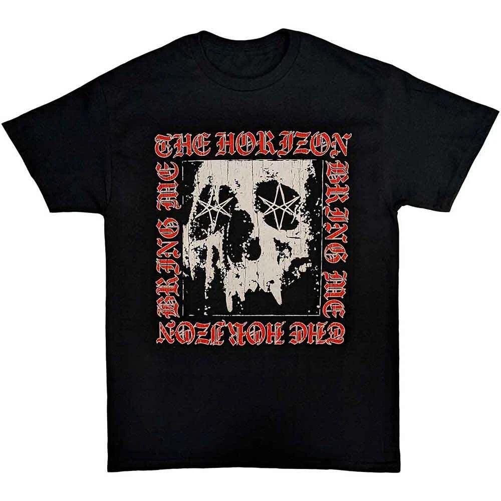 

Bring Me The Horizon Metal Logo Skull T-Shirt Black New 2XL