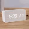 Wooden Digital Alarm Clock,LED Clock with Time, Date,Temperature, Digital Desktop Clock Bedroom Tabletop Led Watch NZ002