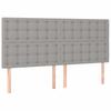 Bed Frame without Mattress Light Grey 160 x 200 cm Fabric