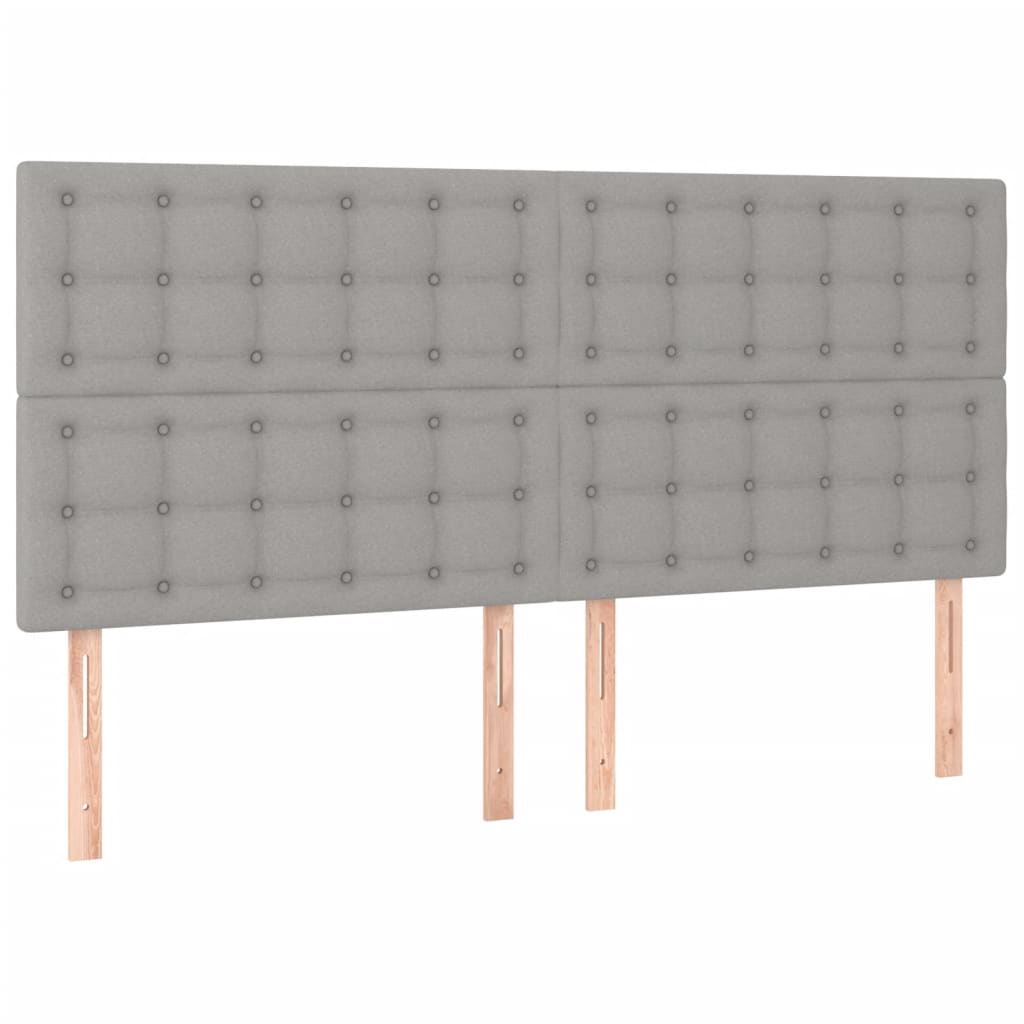 Bed Frame without Mattress Light Grey 160 x 200 cm Fabric